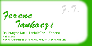 ferenc tankoczi business card